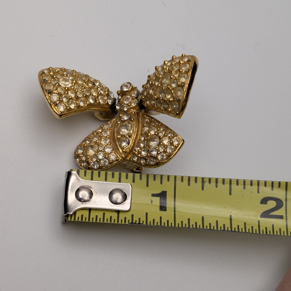 Vintage Joan Rivers Gold Butterfly Trembler Brooch*Missing Antenna